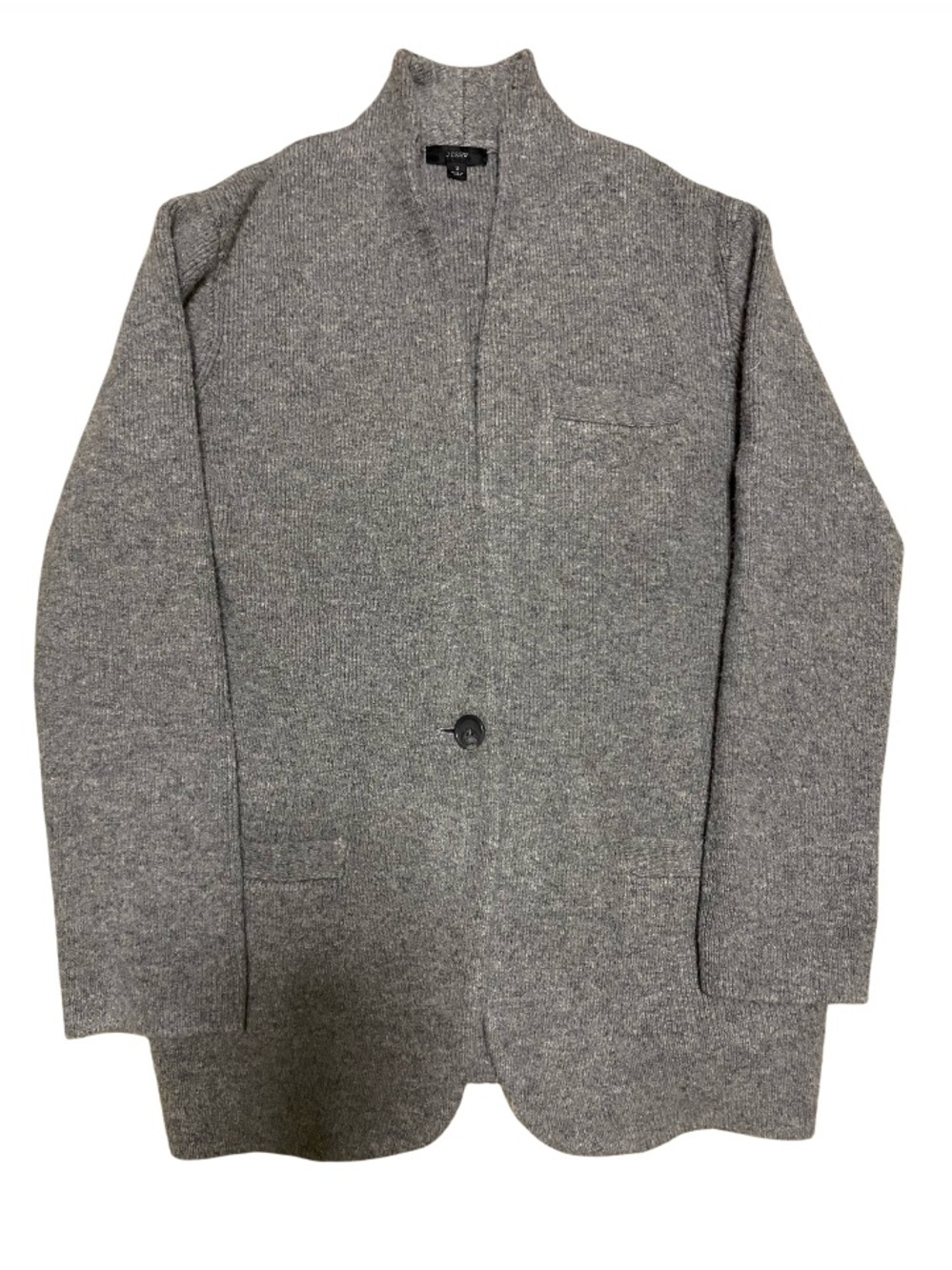 J. Crew • Grey • Merino Wool • Alpaca Knit • Sweater Blazer • Size Small - Picture 3 of 8